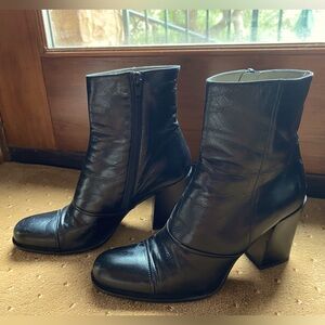 PRADA black wedge boot!